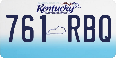 KY license plate 761RBQ