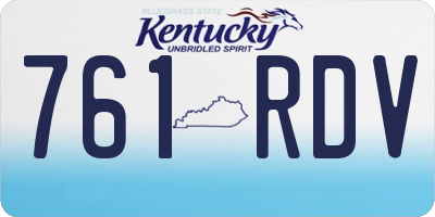 KY license plate 761RDV