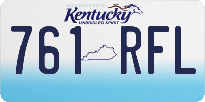 KY license plate 761RFL