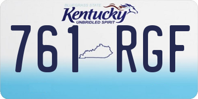 KY license plate 761RGF