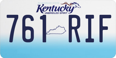 KY license plate 761RIF