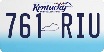 KY license plate 761RIU