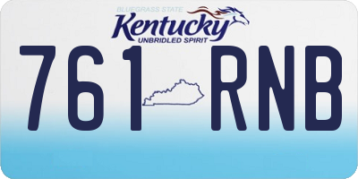 KY license plate 761RNB