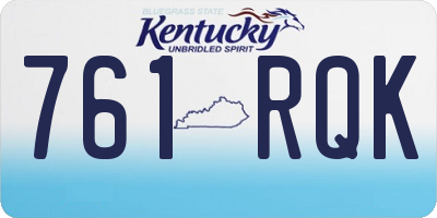 KY license plate 761RQK