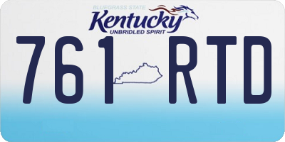 KY license plate 761RTD
