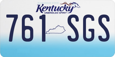 KY license plate 761SGS