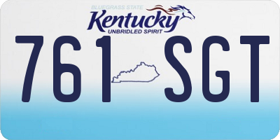 KY license plate 761SGT