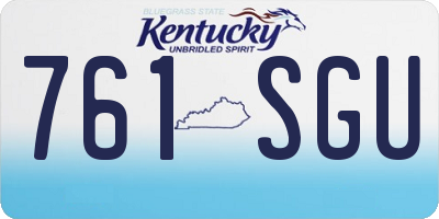 KY license plate 761SGU