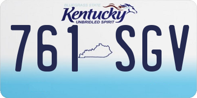KY license plate 761SGV