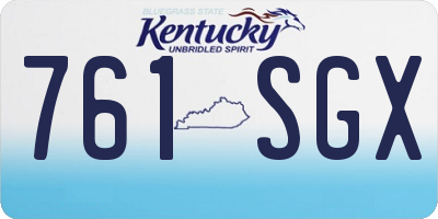 KY license plate 761SGX