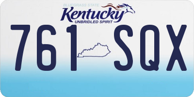 KY license plate 761SQX