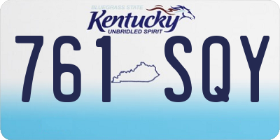 KY license plate 761SQY