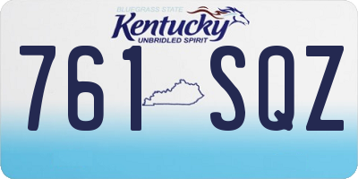 KY license plate 761SQZ