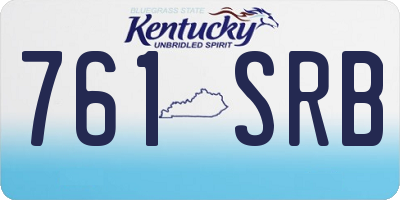KY license plate 761SRB