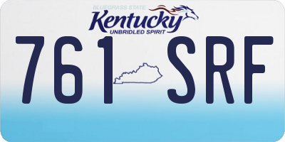 KY license plate 761SRF