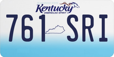 KY license plate 761SRI
