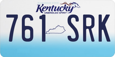 KY license plate 761SRK