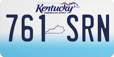 KY license plate 761SRN