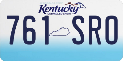 KY license plate 761SRO