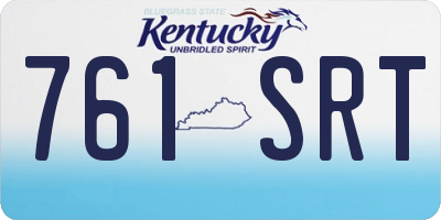 KY license plate 761SRT