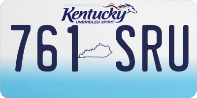 KY license plate 761SRU