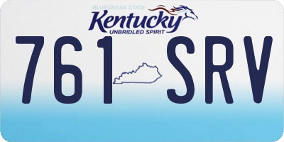 KY license plate 761SRV