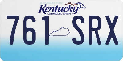 KY license plate 761SRX