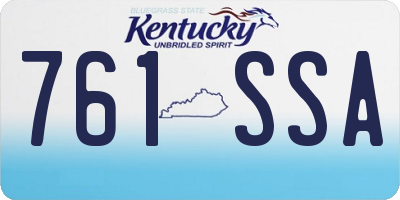 KY license plate 761SSA
