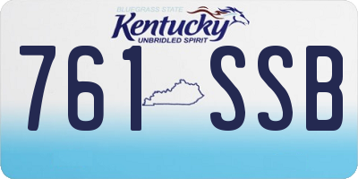 KY license plate 761SSB