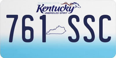 KY license plate 761SSC