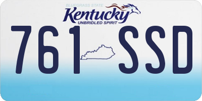 KY license plate 761SSD