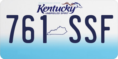 KY license plate 761SSF