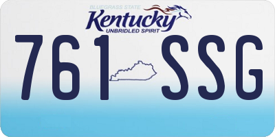 KY license plate 761SSG