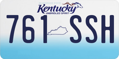 KY license plate 761SSH