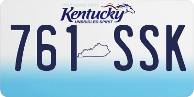 KY license plate 761SSK