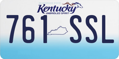 KY license plate 761SSL