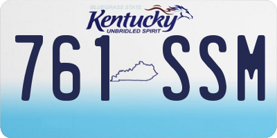 KY license plate 761SSM