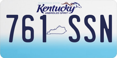 KY license plate 761SSN