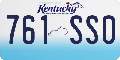 KY license plate 761SSO
