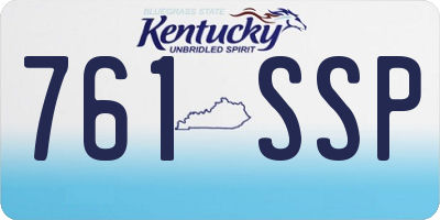KY license plate 761SSP