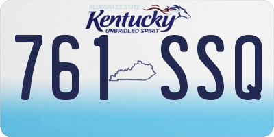 KY license plate 761SSQ
