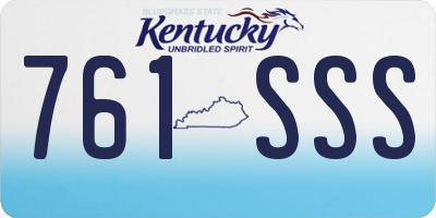 KY license plate 761SSS