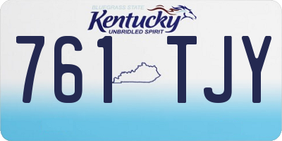 KY license plate 761TJY