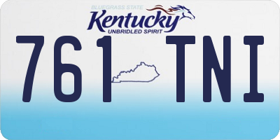 KY license plate 761TNI