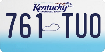 KY license plate 761TUO