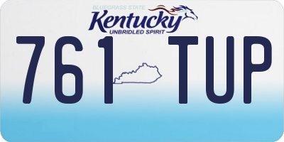 KY license plate 761TUP