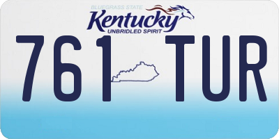 KY license plate 761TUR