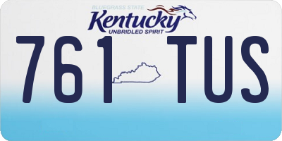 KY license plate 761TUS