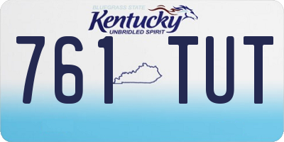 KY license plate 761TUT