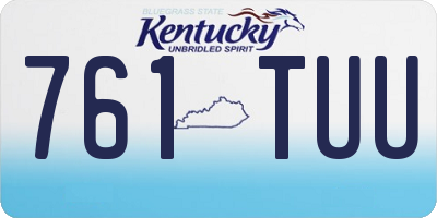 KY license plate 761TUU